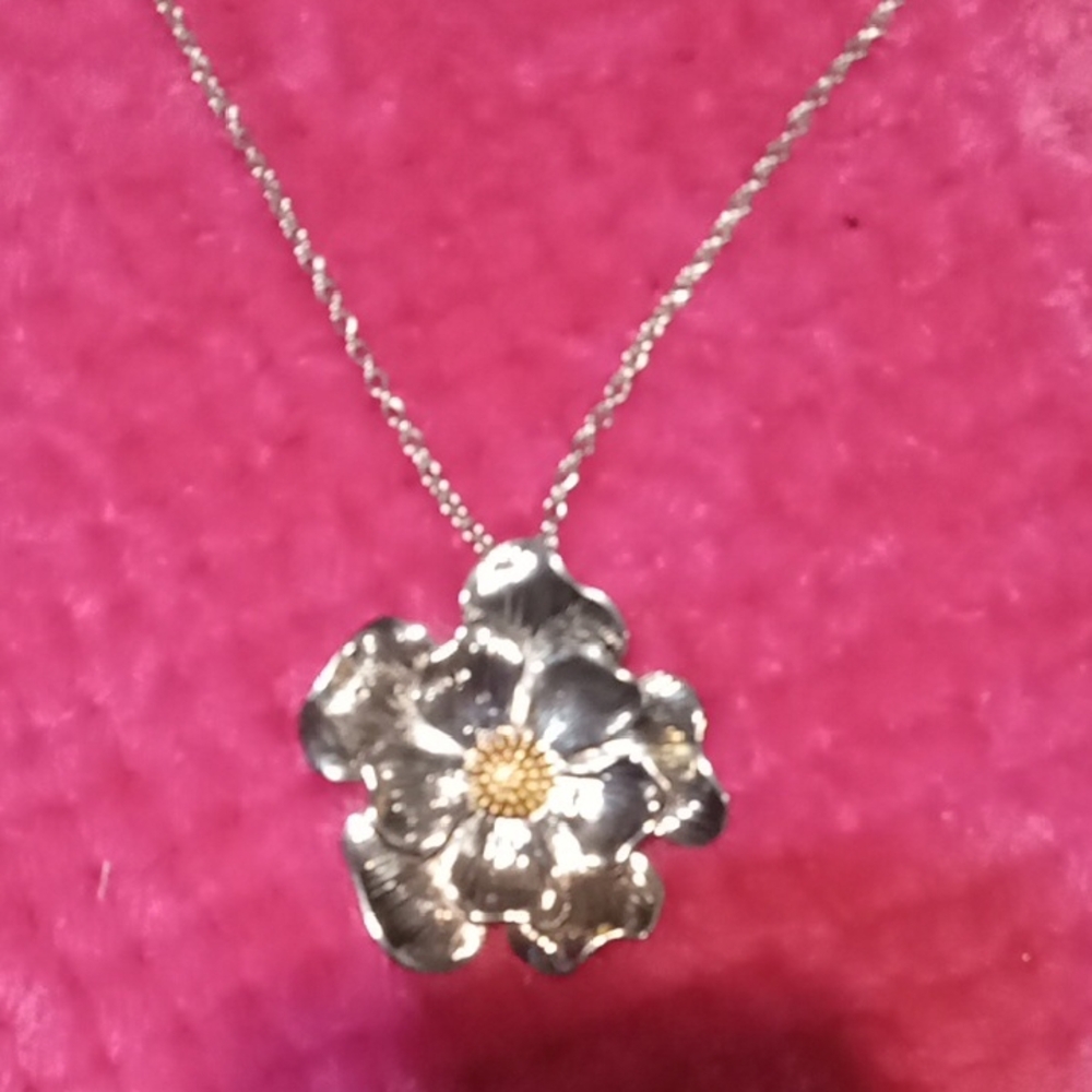 Brighton Bella Garden Silver Flower Pendant Necklace